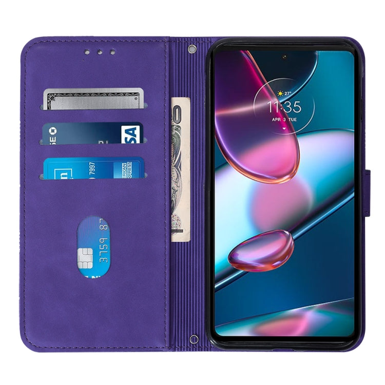 For Motorola Moto Edge+ 2023 Crossbody 3D Embossed Flip Leather Phone Case