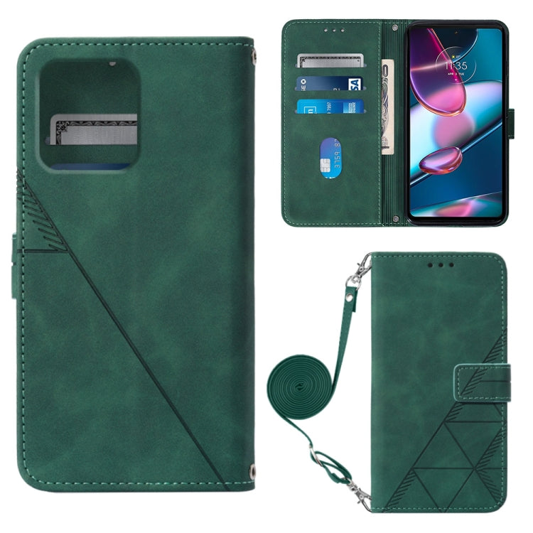 For Motorola Moto Edge+ 2023 Crossbody 3D Embossed Flip Leather Phone Case