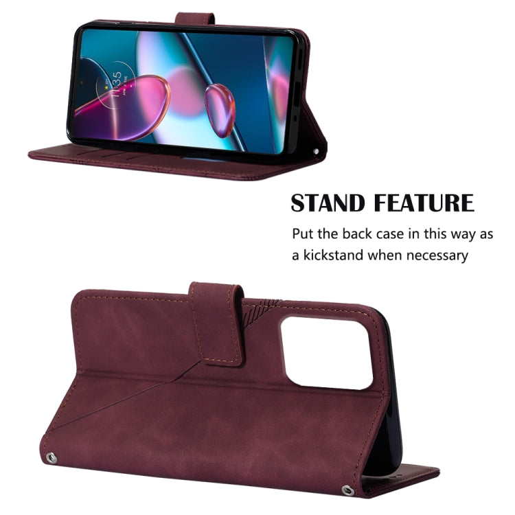 For Motorola Moto Edge+ 2023 Crossbody 3D Embossed Flip Leather Phone Case