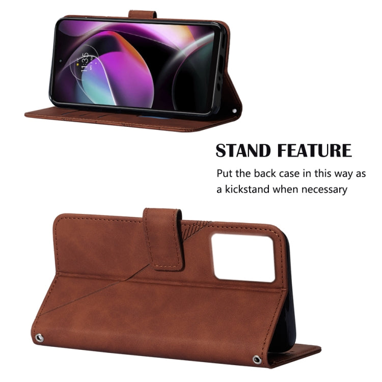 For Motorola Moto G 5G 2023 Crossbody 3D Embossed Flip Leather Phone Case