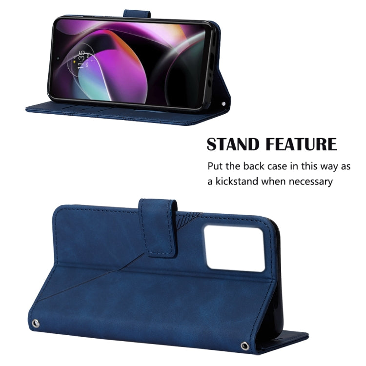 For Motorola Moto G 5G 2023 Crossbody 3D Embossed Flip Leather Phone Case