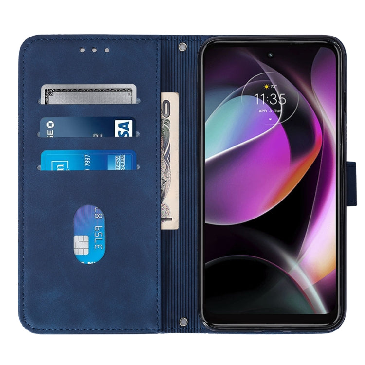 For Motorola Moto G 5G 2023 Crossbody 3D Embossed Flip Leather Phone Case