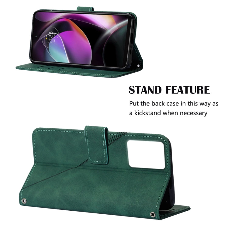 For Motorola Moto G 5G 2023 Crossbody 3D Embossed Flip Leather Phone Case