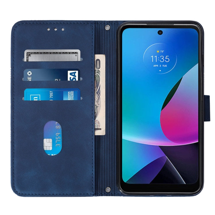 For Motorola Moto G Play 2023 / G Power 2022 / G Pure 2021 Crossbody 3D Embossed Flip Leather Phone Case