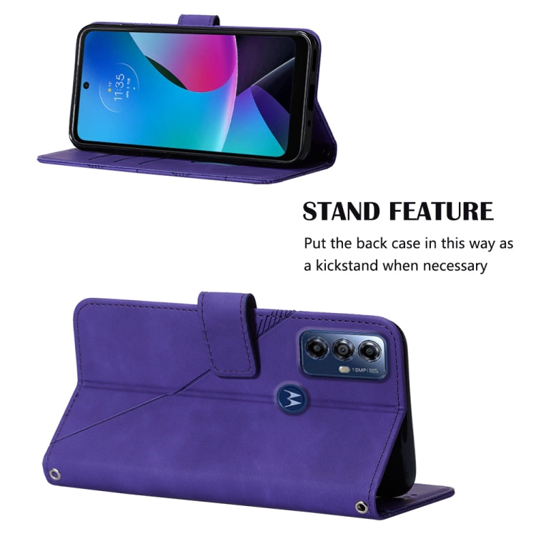 For Motorola Moto G Play 2023 / G Power 2022 / G Pure 2021 Crossbody 3D Embossed Flip Leather Phone Case