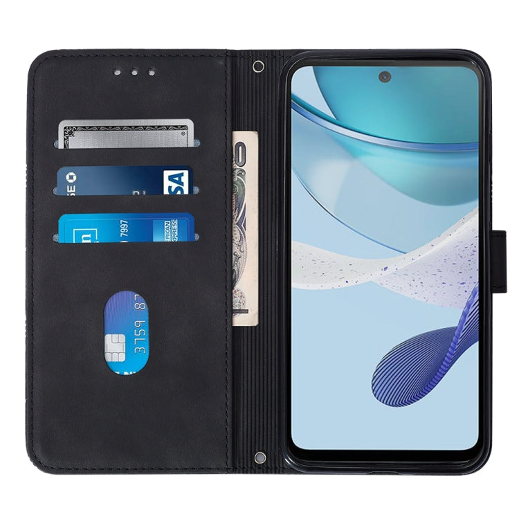 For Motorola Moto G53 / G23 / G13 Crossbody 3D Embossed Flip Leather Phone Case