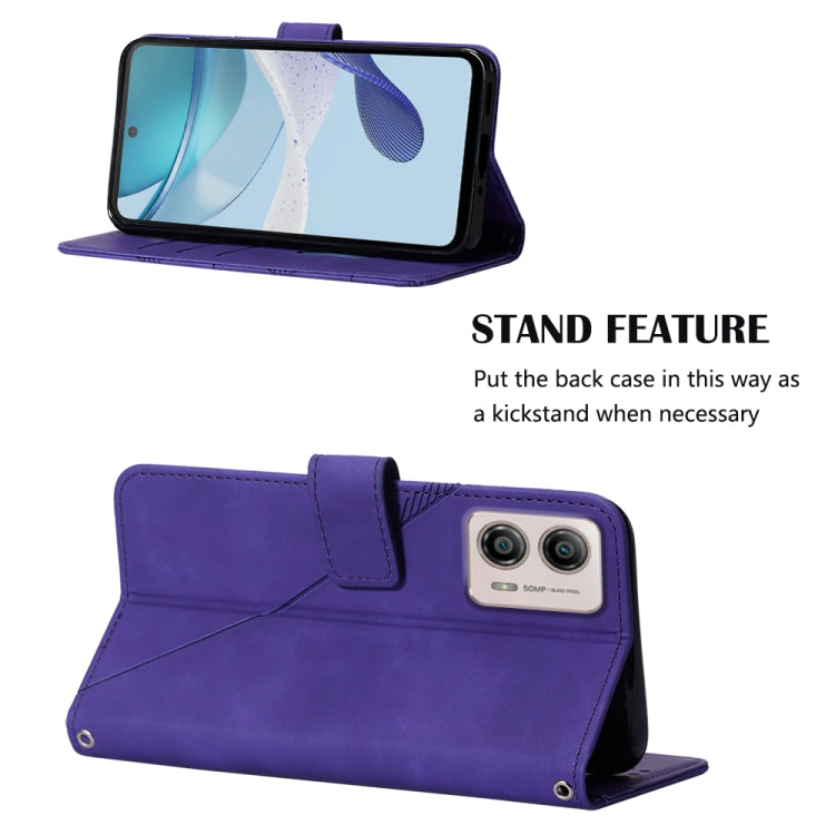 For Motorola Moto G53 / G23 / G13 Crossbody 3D Embossed Flip Leather Phone Case