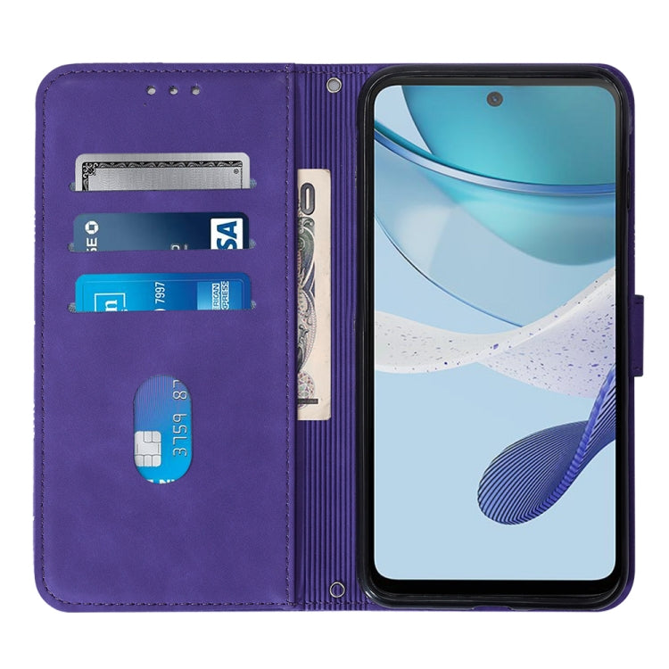 For Motorola Moto G53 / G23 / G13 Crossbody 3D Embossed Flip Leather Phone Case