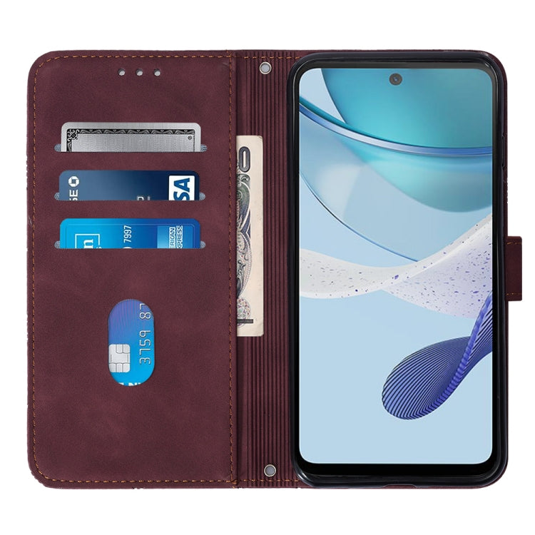 For Motorola Moto G53 / G23 / G13 Crossbody 3D Embossed Flip Leather Phone Case