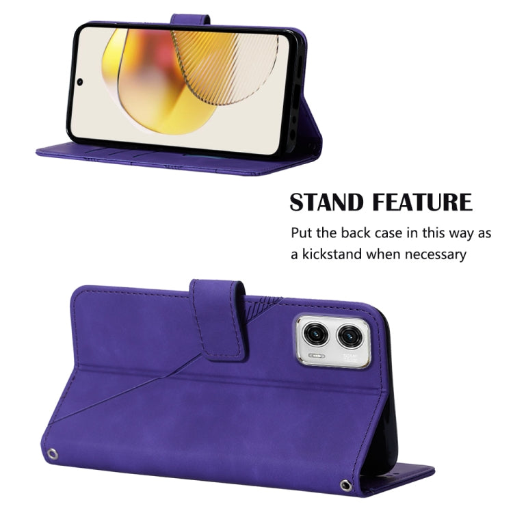 For Motorola Moto G73 Crossbody 3D Embossed Flip Leather Phone Case