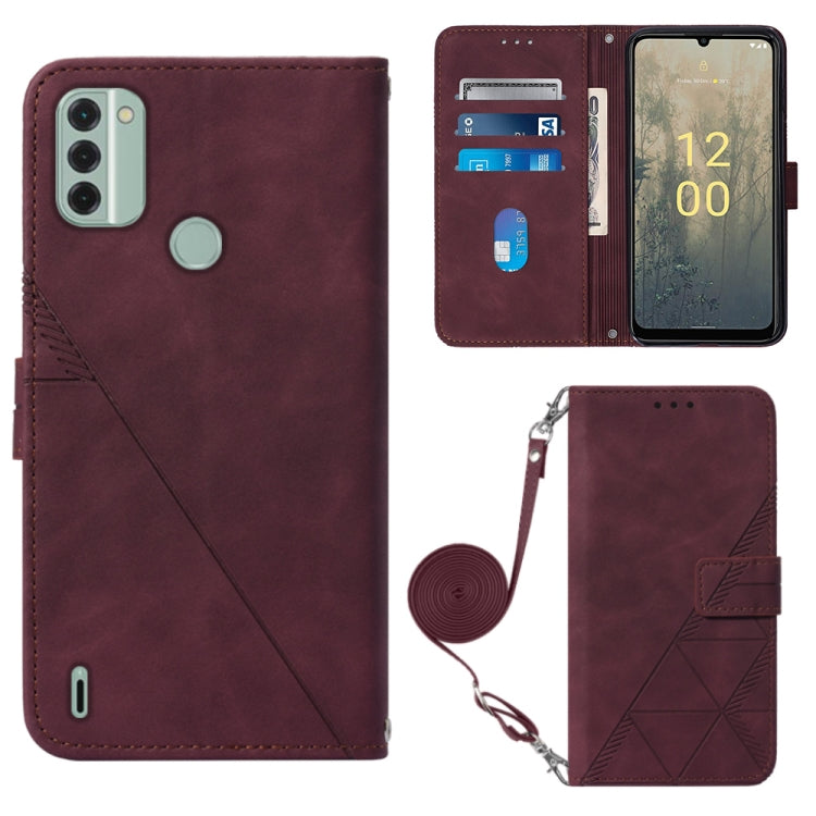 For Nokia C31 Crossbody 3D Embossed Flip Leather Phone Case