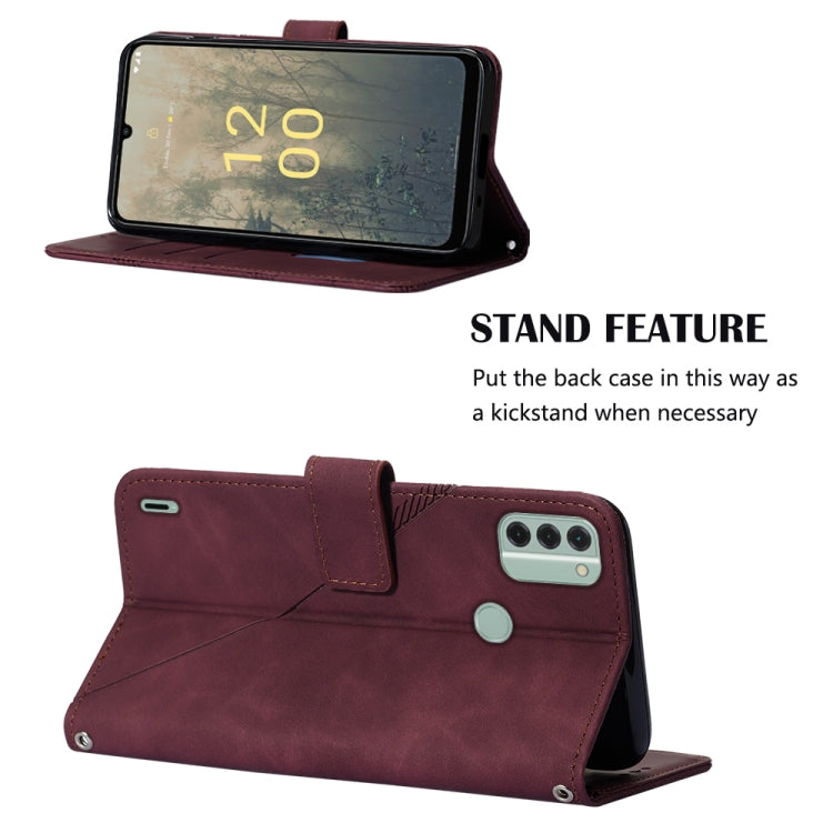 For Nokia C31 Crossbody 3D Embossed Flip Leather Phone Case