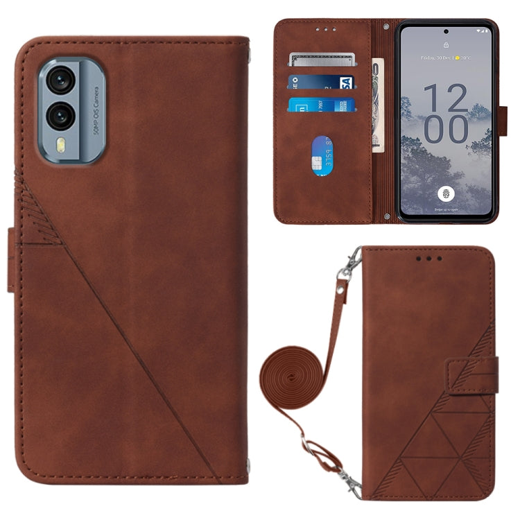 For Nokia X30 5G Crossbody 3D Embossed Flip Leather Phone Case