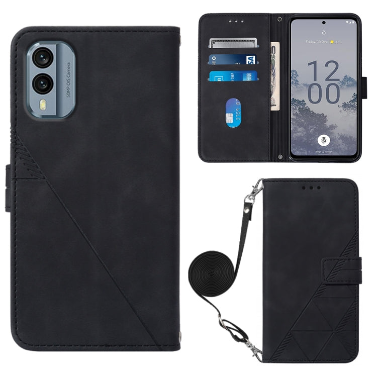 For Nokia X30 5G Crossbody 3D Embossed Flip Leather Phone Case