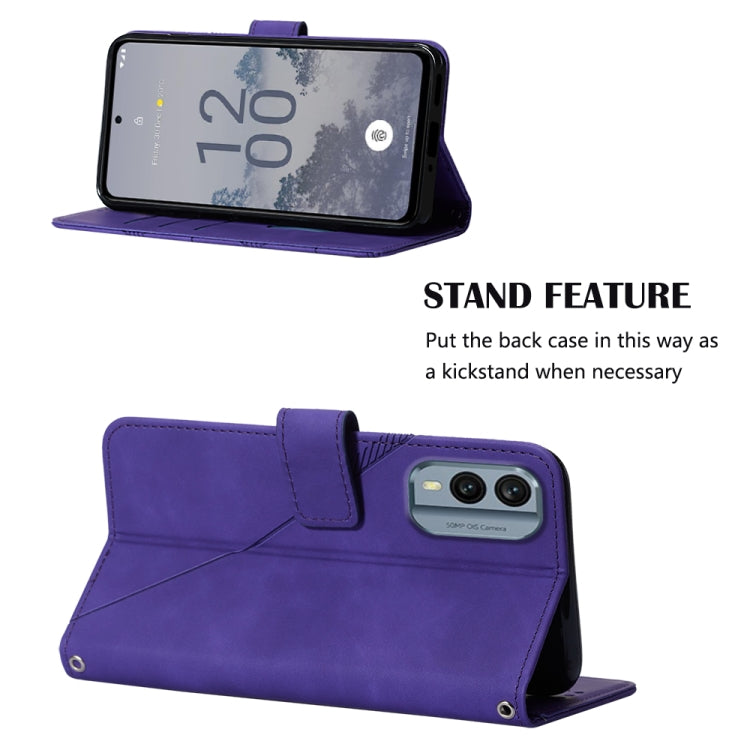 For Nokia X30 5G Crossbody 3D Embossed Flip Leather Phone Case