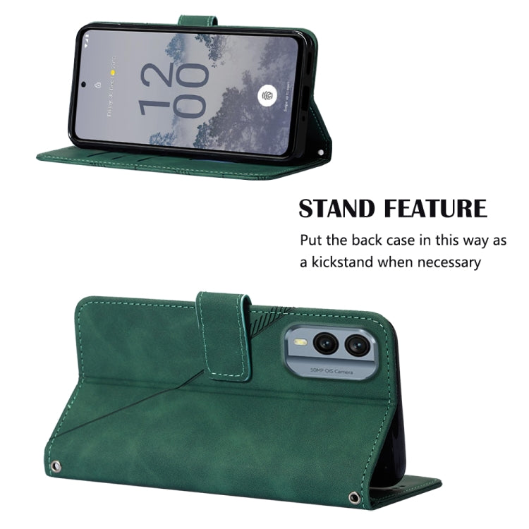 For Nokia X30 5G Crossbody 3D Embossed Flip Leather Phone Case