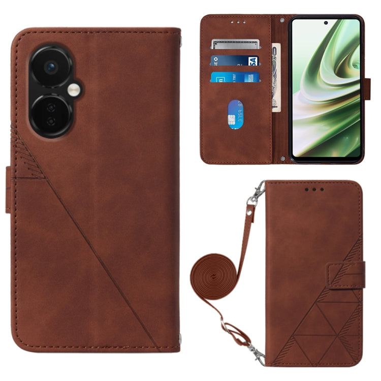 For OnePlus Nord CE3 5G Crossbody 3D Embossed Flip Leather Phone Case