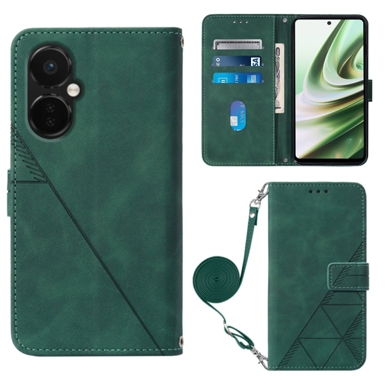 For OnePlus Nord CE3 5G Crossbody 3D Embossed Flip Leather Phone Case