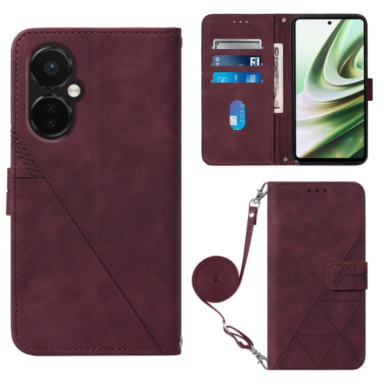 For OnePlus Nord CE3 5G Crossbody 3D Embossed Flip Leather Phone Case