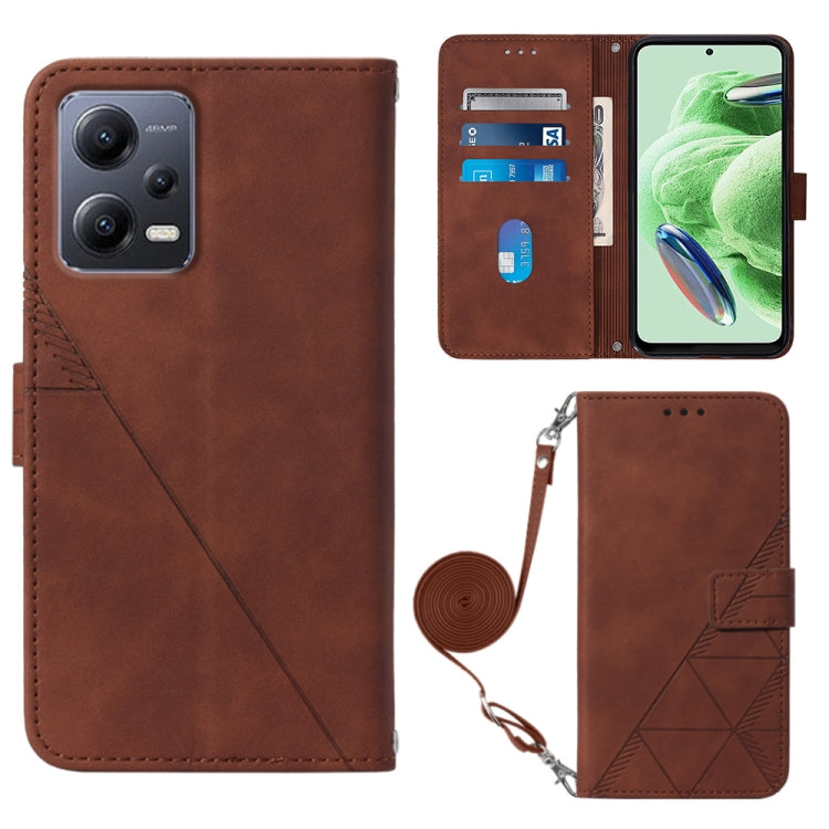 For Xiaomi Redmi Note 12 Global Crossbody 3D Embossed Flip Leather Phone Case
