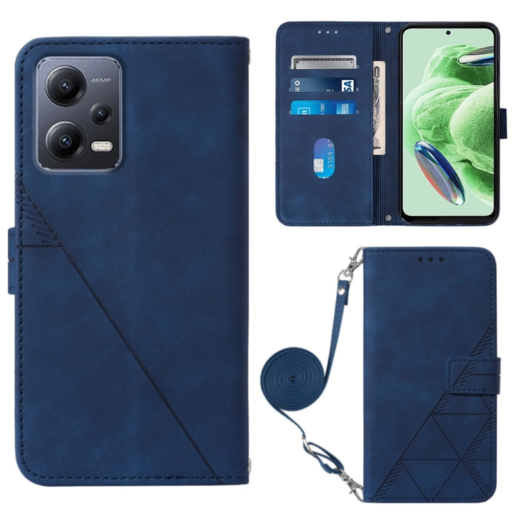 For Xiaomi Redmi Note 12 Global Crossbody 3D Embossed Flip Leather Phone Case