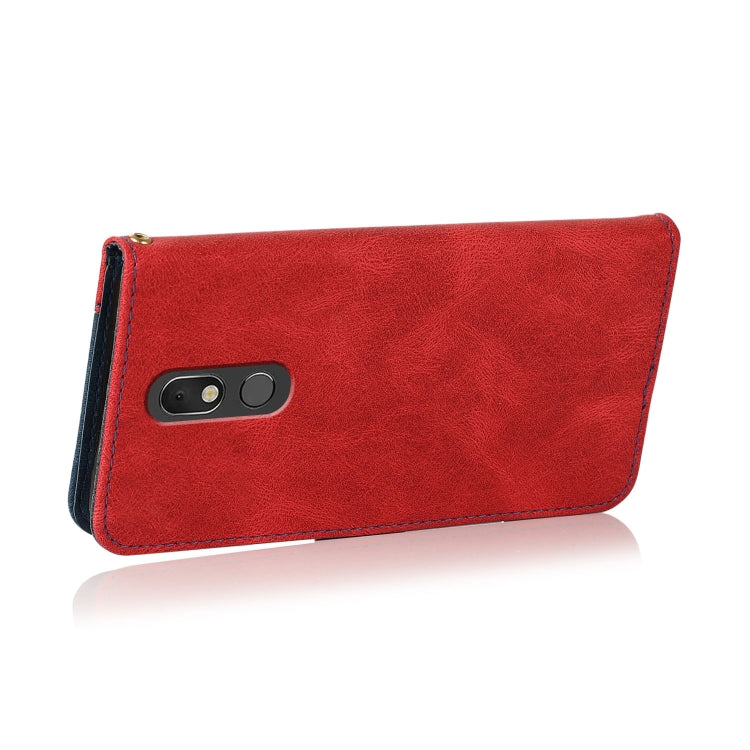 For LG Stylo 5 Dual-color Stitching Leather Phone Case