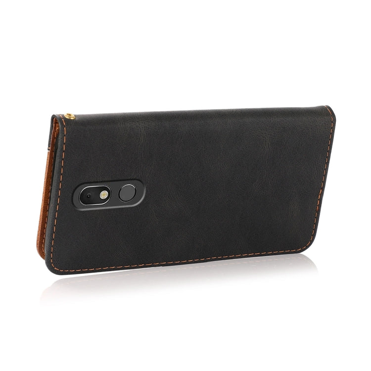 For LG Stylo 5 Dual-color Stitching Leather Phone Case