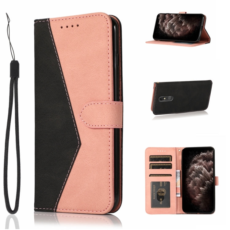 For LG Stylo 5 Dual-color Stitching Leather Phone Case
