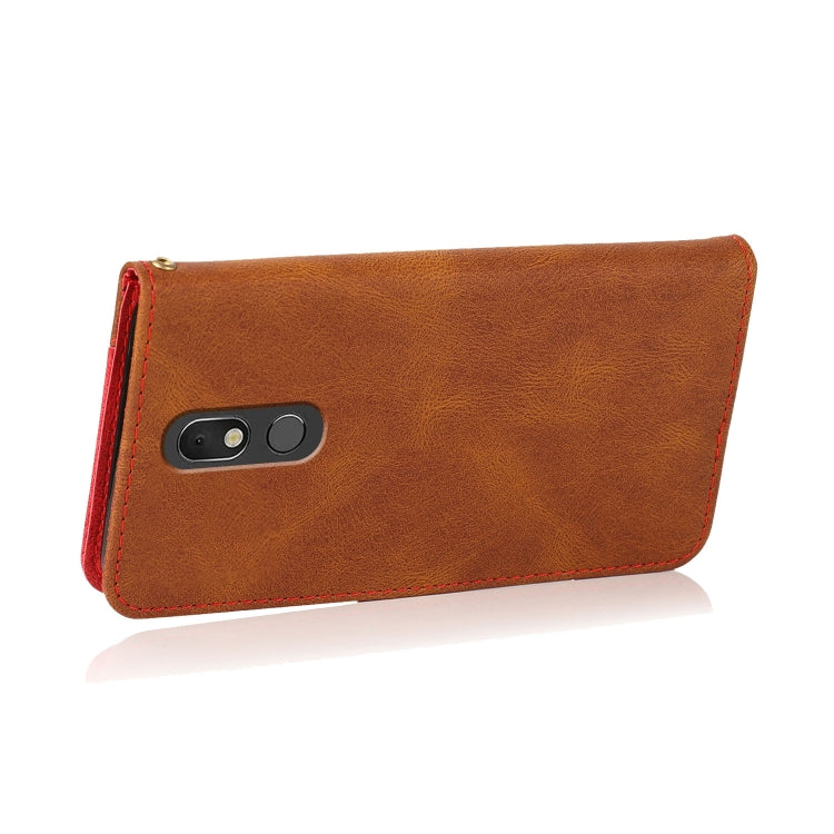 For LG Stylo 5 Dual-color Stitching Leather Phone Case