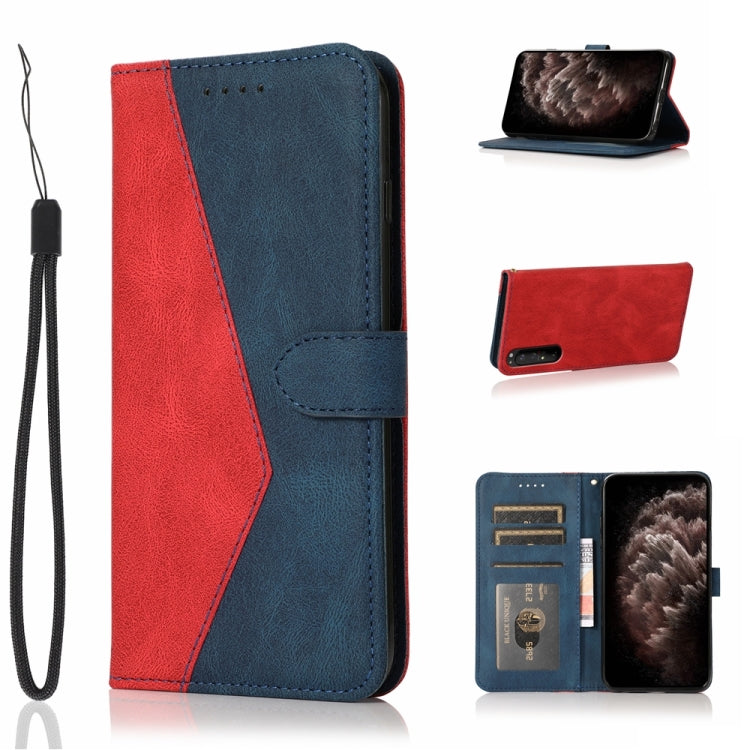 For Sony Xperia 1 II Dual-color Stitching Leather Phone Case