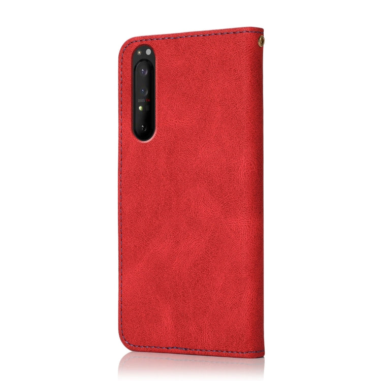 For Sony Xperia 1 II Dual-color Stitching Leather Phone Case