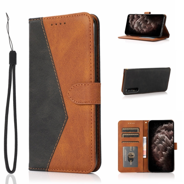 For Sony Xperia 1 II Dual-color Stitching Leather Phone Case