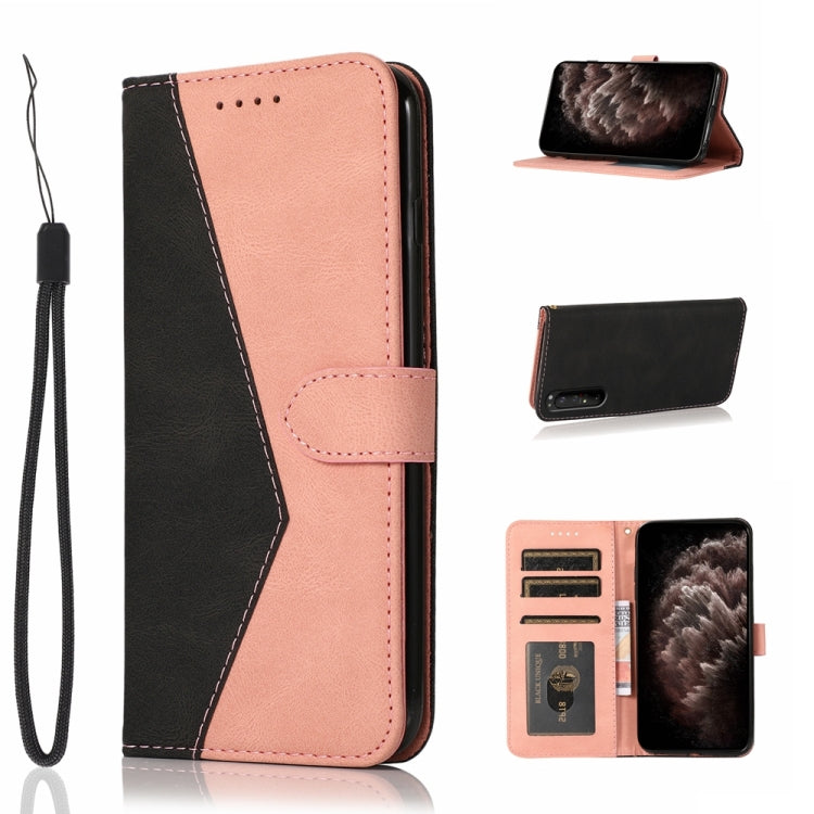 For Sony Xperia 1 II Dual-color Stitching Leather Phone Case