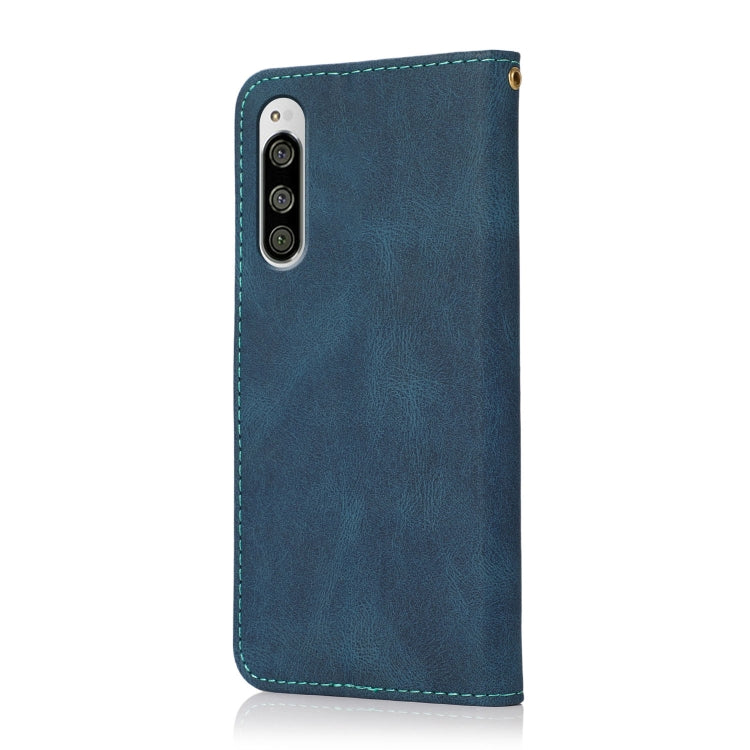 For Sony Xperia 5 Dual-color Stitching Leather Phone Case