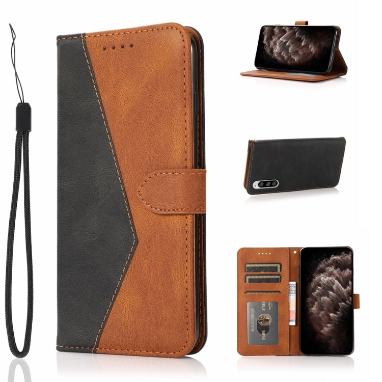 For Sony Xperia 5 Dual-color Stitching Leather Phone Case
