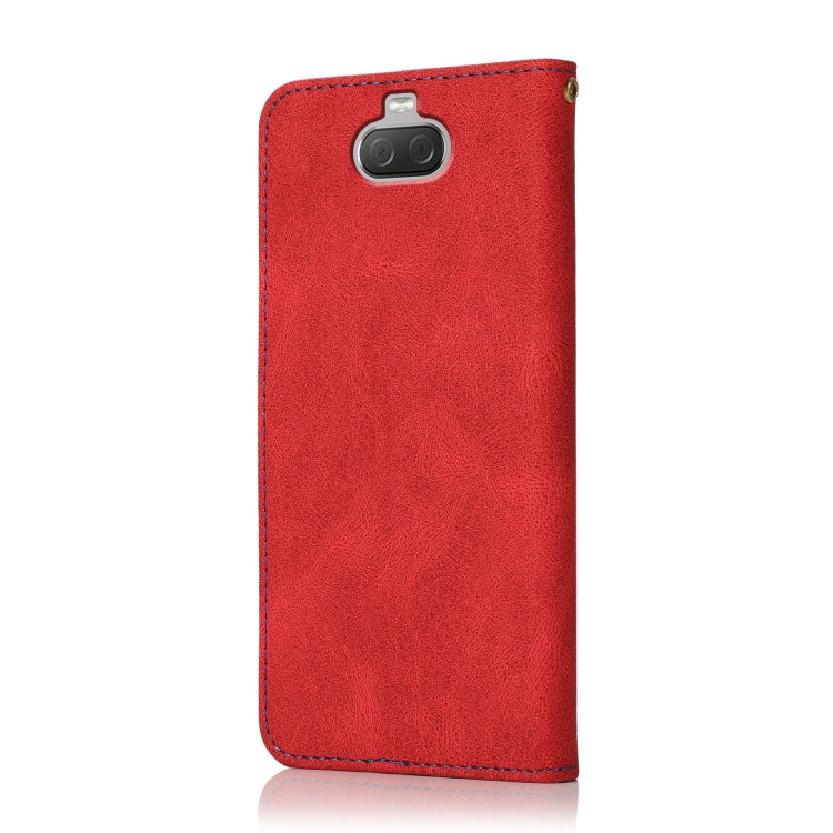 For Sony Xperia 10 Dual-color Stitching Leather Phone Case
