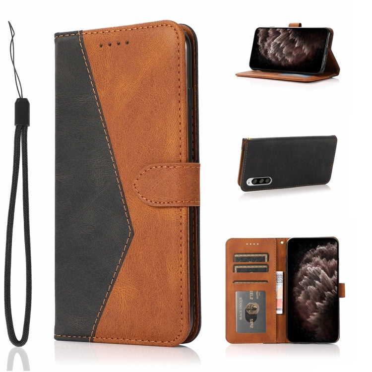 For Sony Xperia 10 II Dual-color Stitching Leather Phone Case