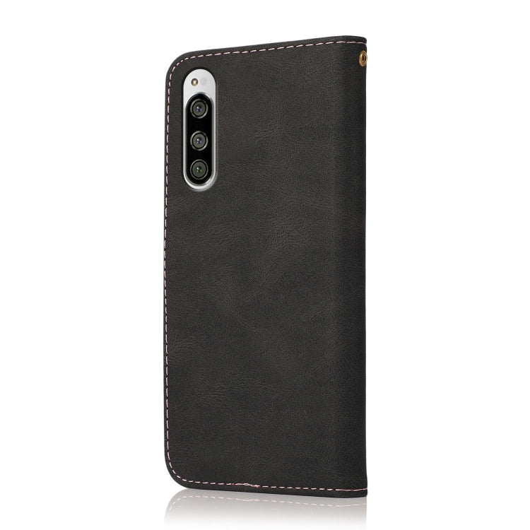 For Sony Xperia 10 II Dual-color Stitching Leather Phone Case