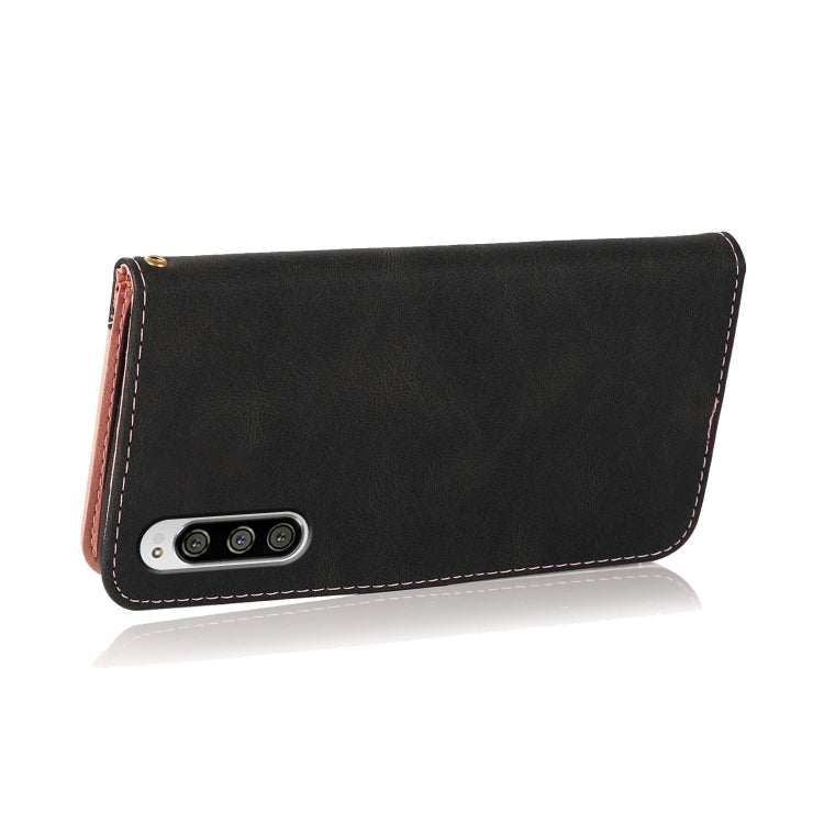 For Sony Xperia 10 II Dual-color Stitching Leather Phone Case