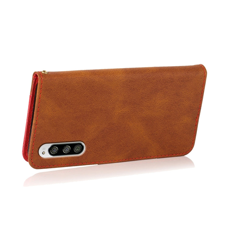 For Sony Xperia 10 II Dual-color Stitching Leather Phone Case