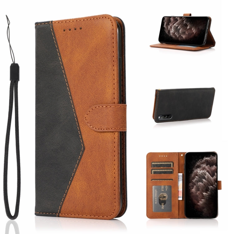 For Sony Xperia 10 III Dual-color Stitching Leather Phone Case