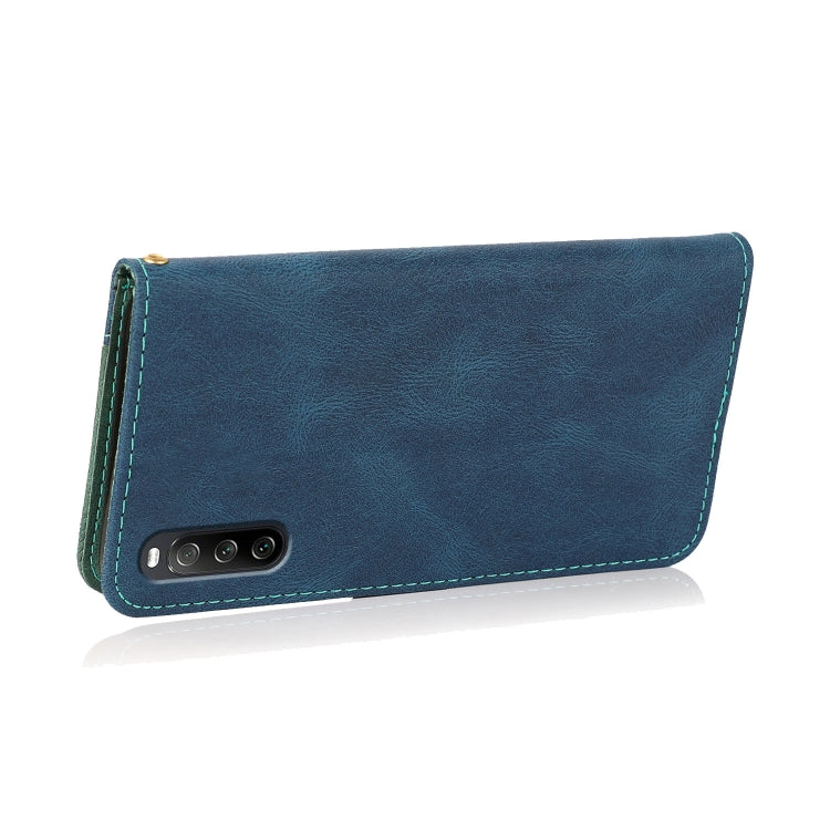 For Sony Xperia L4 Dual-color Stitching Leather Phone Case