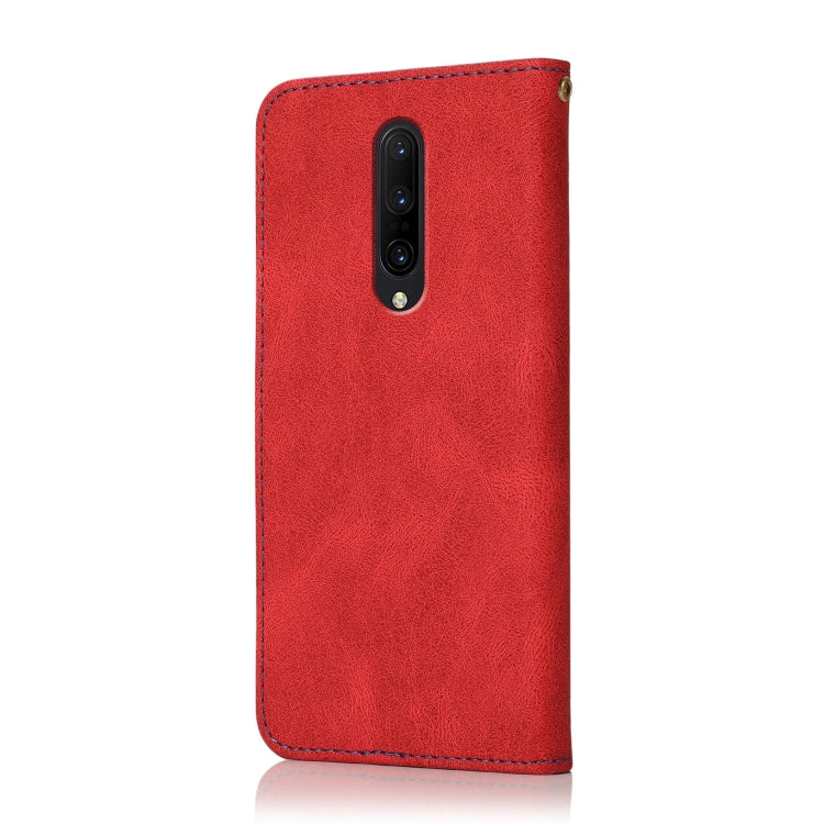 For OnePlus 7 Pro Dual-color Stitching Leather Phone Case