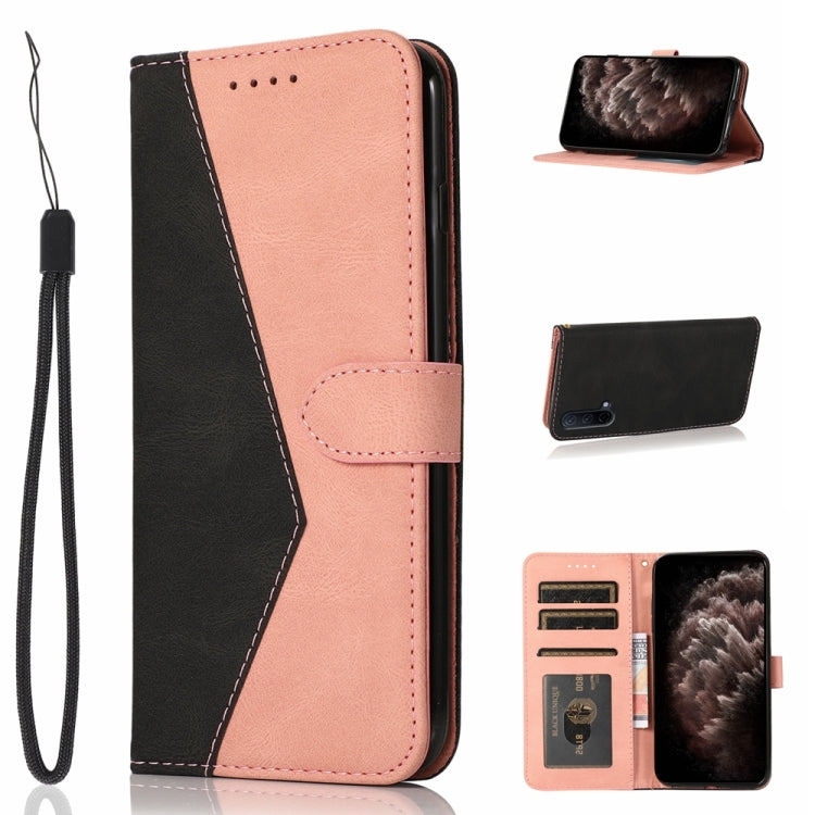 For OnePlus Nord CE 5G Dual-color Stitching Leather Phone Case