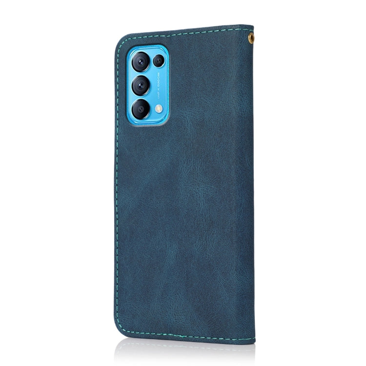 For OPPO Find X3 Lite Dual-color Stitching Leather Phone Case