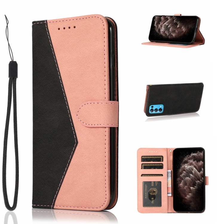 For OPPO Find X3 Lite Dual-color Stitching Leather Phone Case