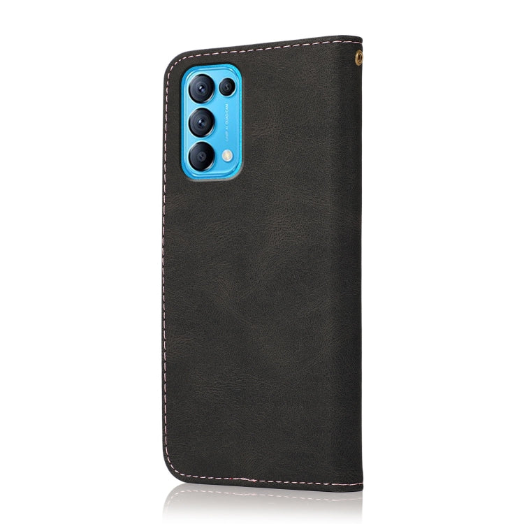 For OPPO Find X3 Lite Dual-color Stitching Leather Phone Case