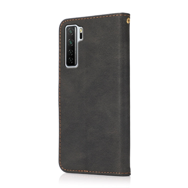 For Huawei P40 lite 5G Dual-color Stitching Leather Phone Case