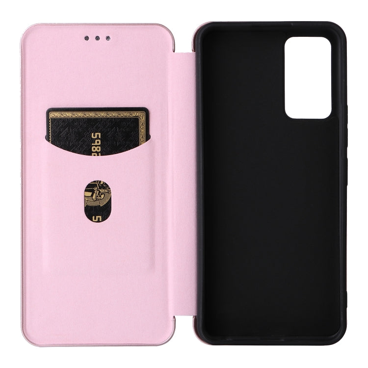 For TCL 408 Carbon Fiber Texture Flip Leather Phone Case