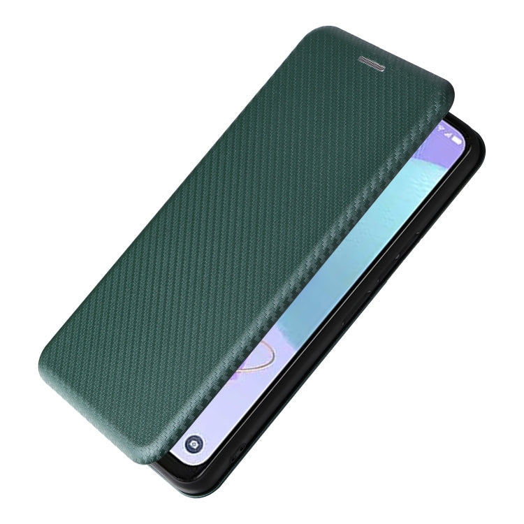 For TCL 408 Carbon Fiber Texture Flip Leather Phone Case